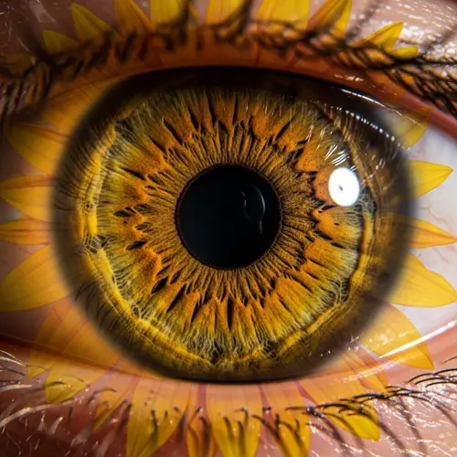 Macro Eye Revealing Sunflower Beauty | Nature Biology Blend