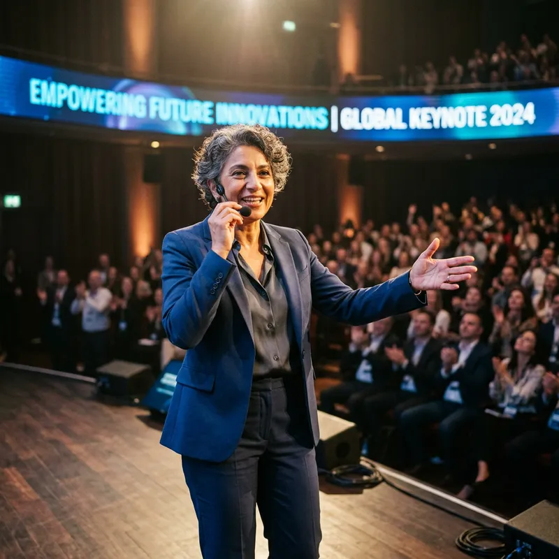 Dynamic Keynote Speaker on Stage Dynamic Keynote Speaker on Stage