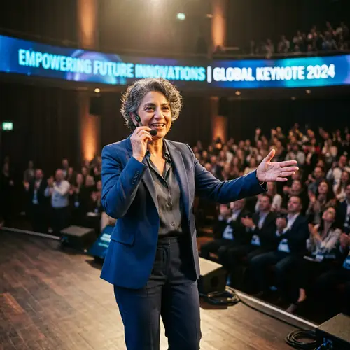 Dynamic Keynote Speaker on Stage