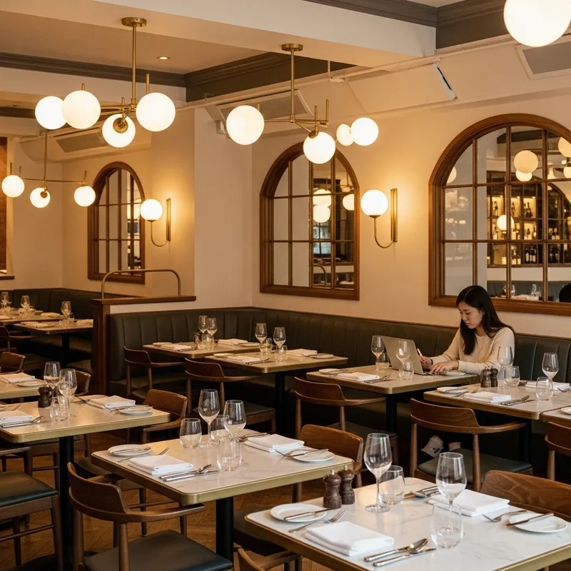 Article Writing in a Cozy Restaurant Interior: Creative Vibes