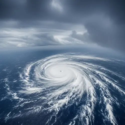 Intense Typhoon from Bird's Eye View - Massive Power Displayed