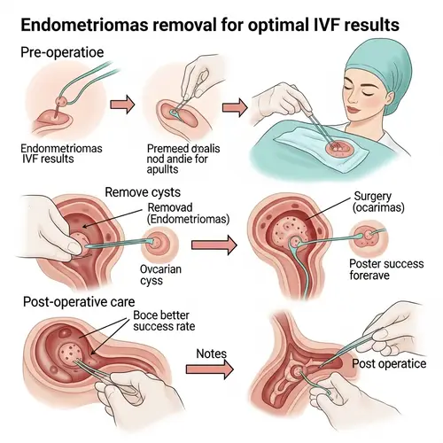 Endometriomas Removal for Optimal IVF Results - Medical Illustration