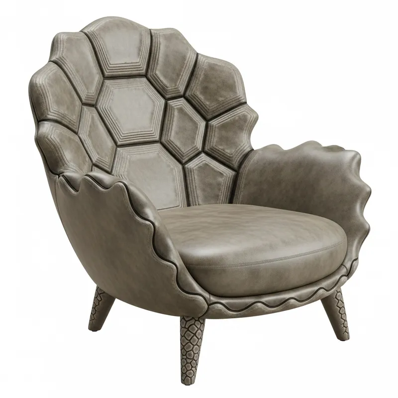 Unique Tortoise Shell Armchair Design
