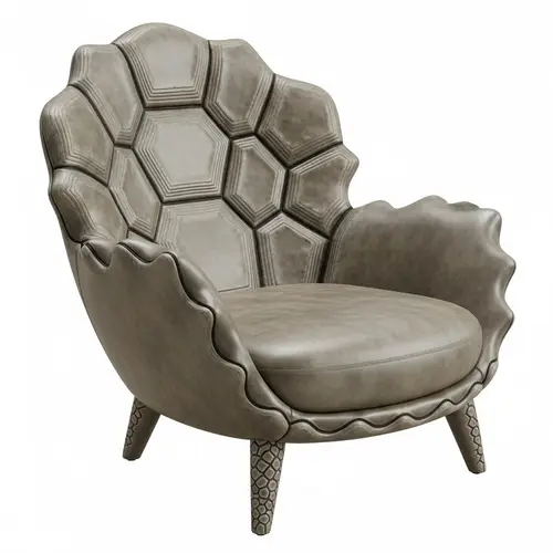 Tortoise Shell Inspired Armchair | Nature-Inspired Indoor Furniture