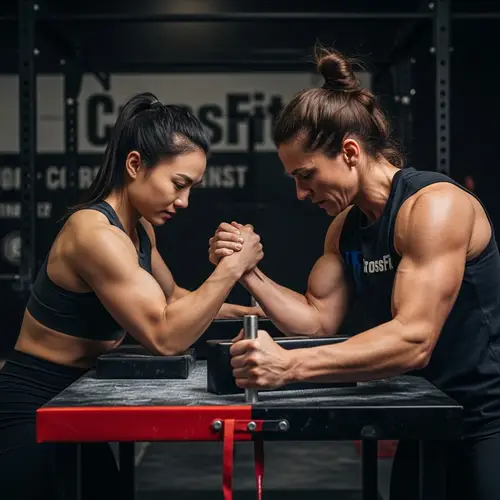 Intense Arm Wrestling Match: Asian vs Caucasian Women