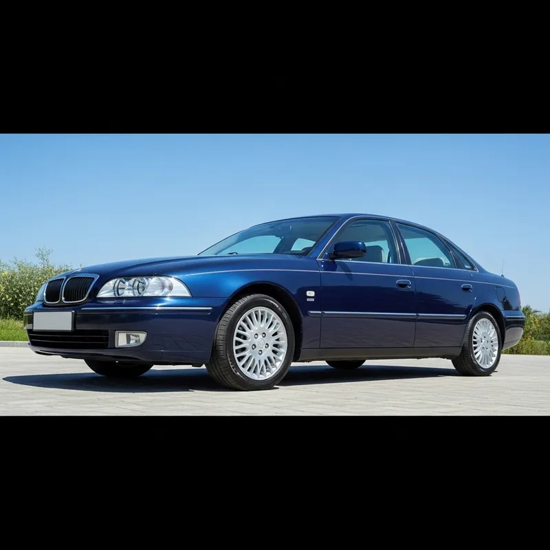 Midnight Blue Sedan Car with Elegant Chrome Finishes | Best Luxury Car Images