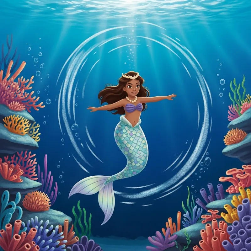 Polynesian Mermaid Saiya: Enchanting Coral Reef Dream in the Deep Blue Sea Polynesian Mermaid Saiya: Enchanting Coral Reef Dream in the Deep Blue Sea