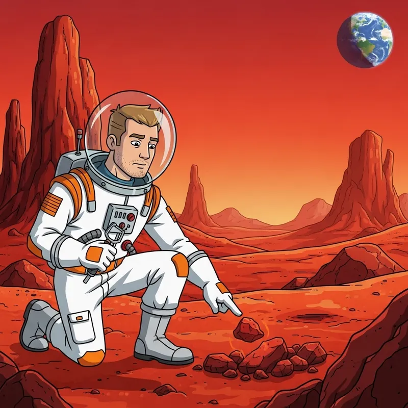 Exploring Mars: Elon Musk in Cartoons