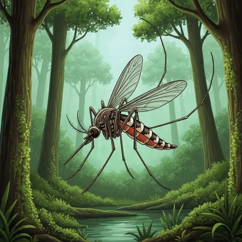Illustration of Biological Vector | Mosquito Transmitting Diseases