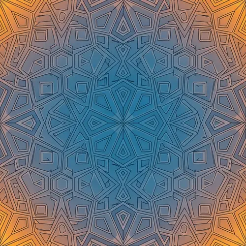 Intricate Tessellation Pattern Design - Symmetrical Geometric Shapes