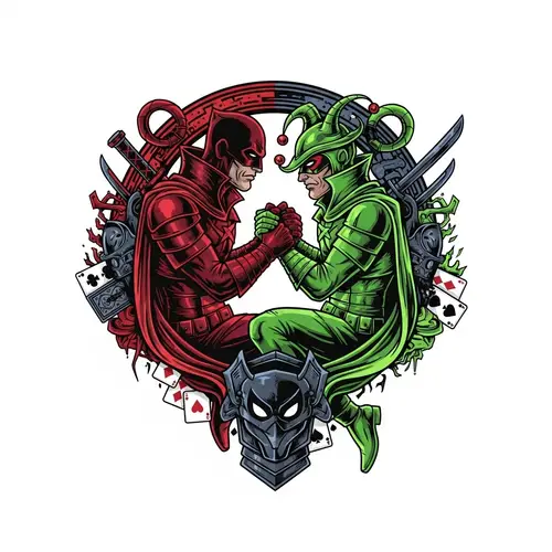 Epic Fusion Symbol of Order & Chaos | Graphic Novel Imagery