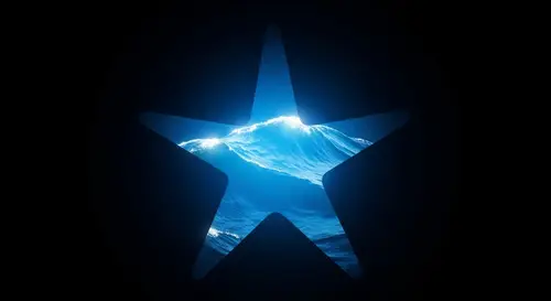 Shiny Blue Ocean Star - Radiant Celestial Beauty