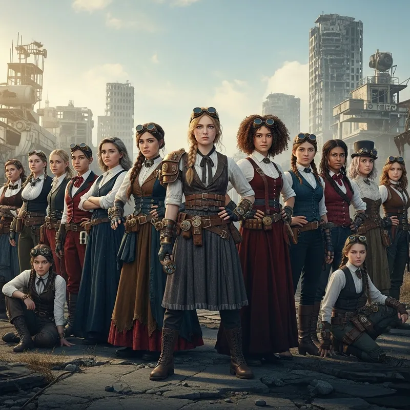 15 Steampunk Girls in Post-Apocalyptic World | Diverse Characters
