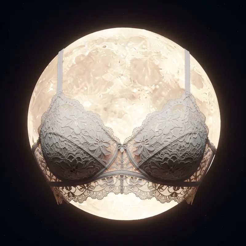 Moon in Bra: Enchanting Lunar Illustration