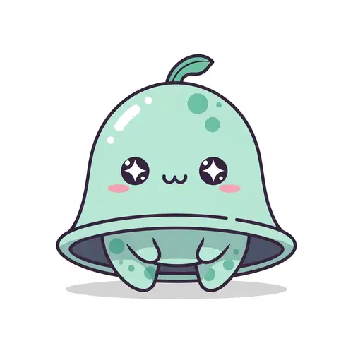 Cute Bell Monster: Vibrant, Friendly & Charming Design