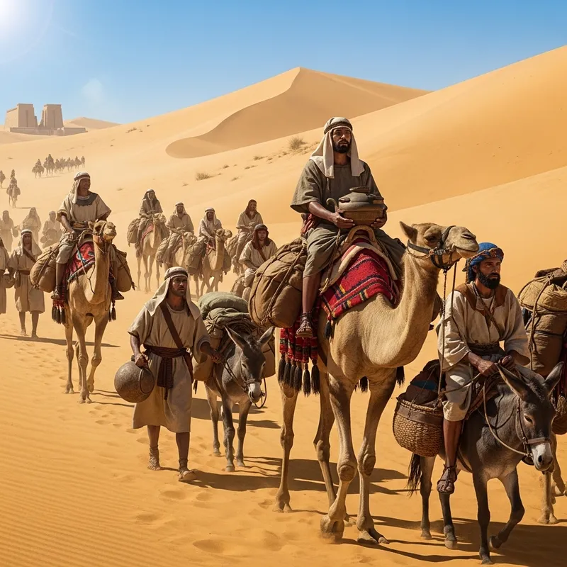 Israel's Exodus: Escape from Egyptian Slavery on Camels and Donkeys