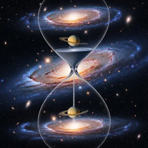 Saturn and the Universe in an Hourglass Design