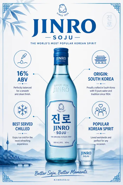 Jinro Soju Infographic: Facts & Features