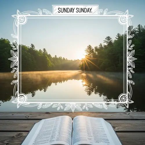 Peaceful Sunday Bible Verse Background for Facebook