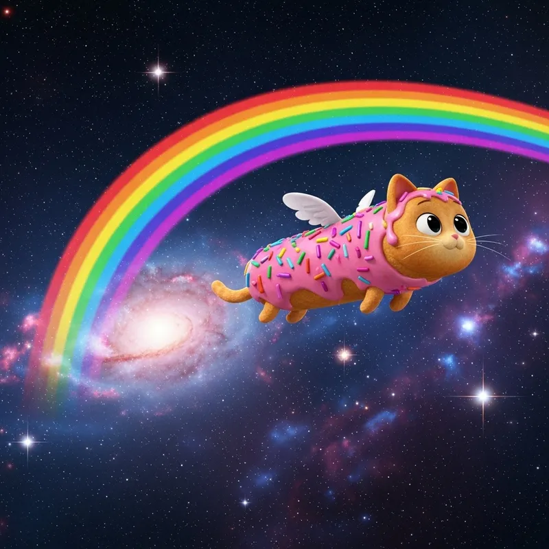 Nyan Cat - Flying Pink Pastry in Space