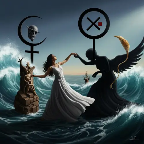 Surreal Dance of Life and Death in Dreamlike Paintings