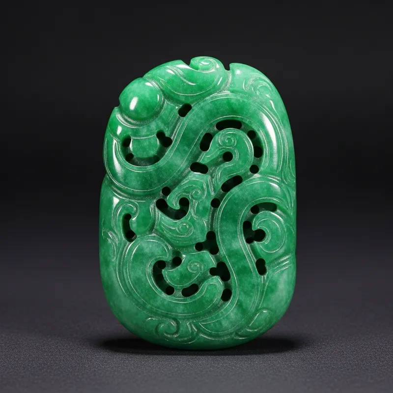 Chinese Jade: Exquisite Lustrous Green Artifact