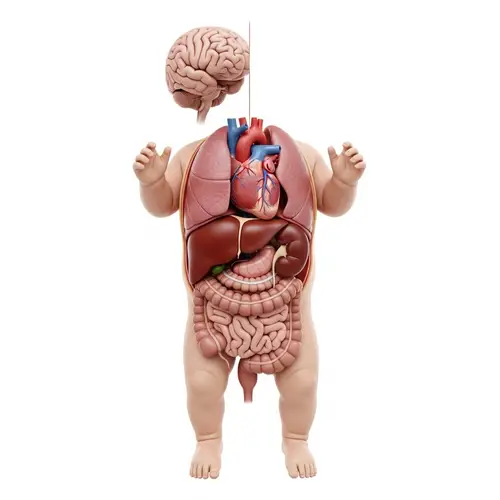 Preterm Neonate Organ System | Medical Illustration