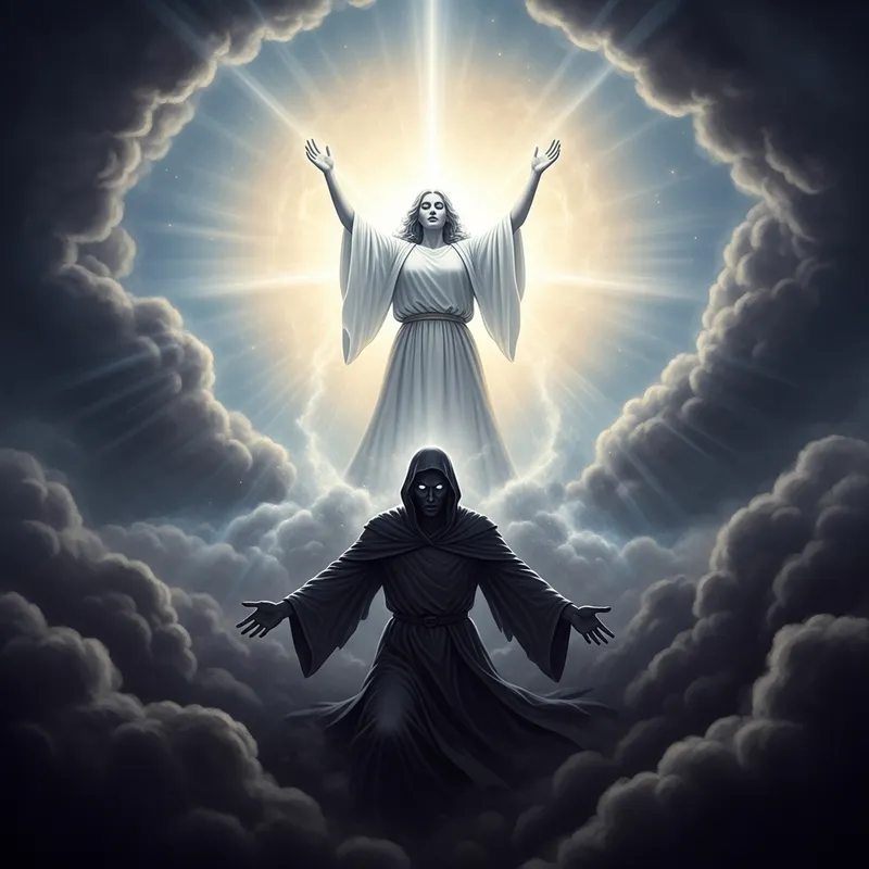 Real Face of God Triumphs Over Satan - Divine Allegory