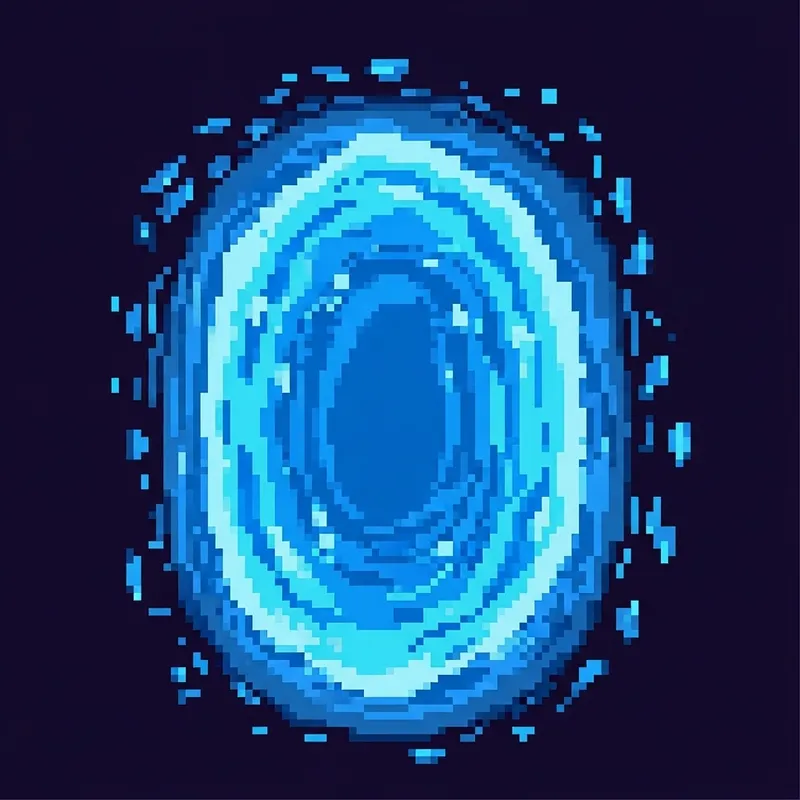 Pixel Art Slam: Blue Portal Design Pixel Art Slam: Blue Portal Design