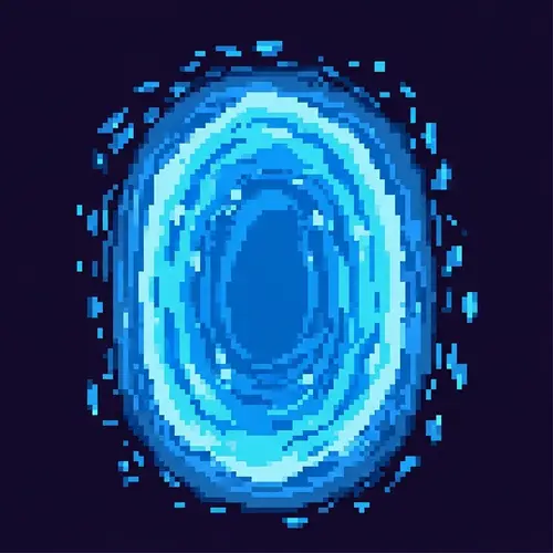 Pixel Art Slam: Blue Portal Design