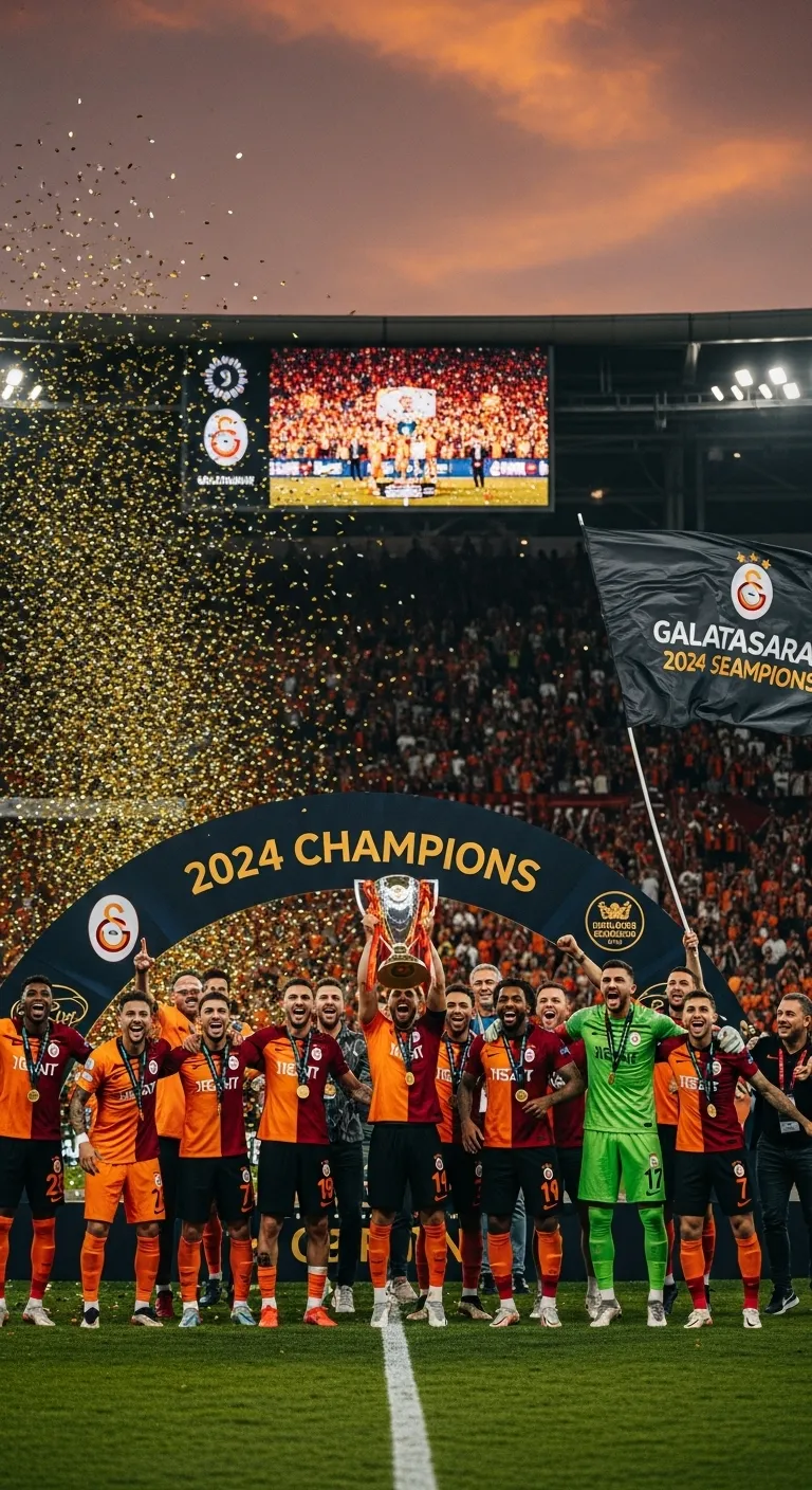 Galatasaray 2024 Season Champions Celebration - Soccer Field