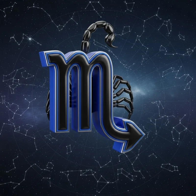 Scorpio Zodiac Symbol in Realistic 3D | Night Sky Art