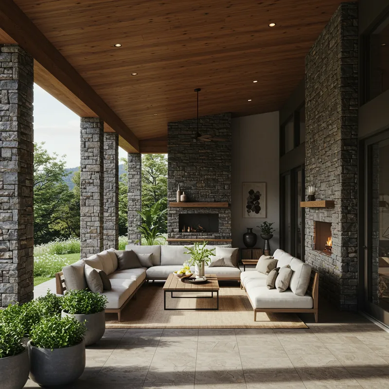 Modern Covered Porch Interior Design Ideas