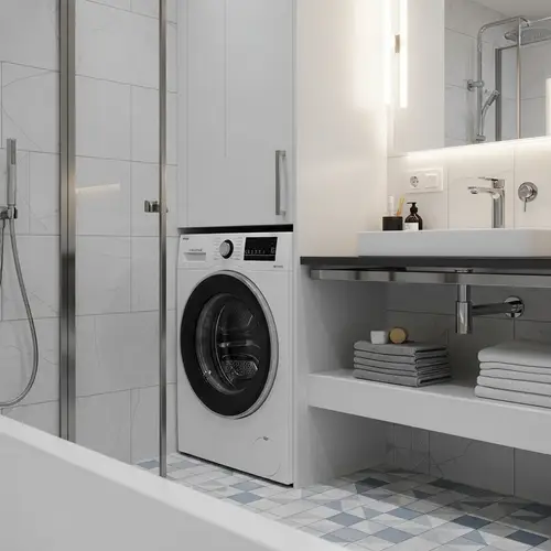 Super Trendy & Modern Bathroom with Washing Machine | Luxury Design