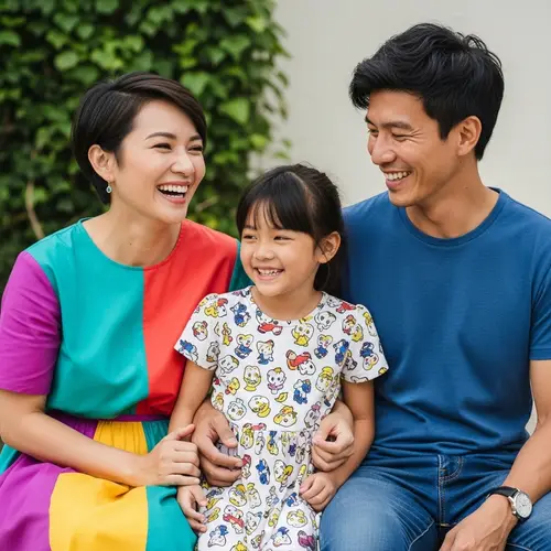 Joyful Family Moment: Smiles & Laughter