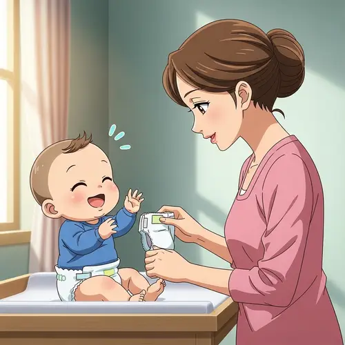 Anime Baby Diaper Change | Cute Mother Infant Moment