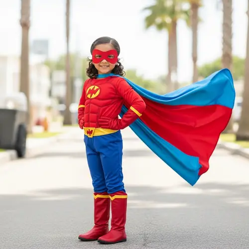 Vibrant Super Hero Costume for Young Girls | Brave & Capable