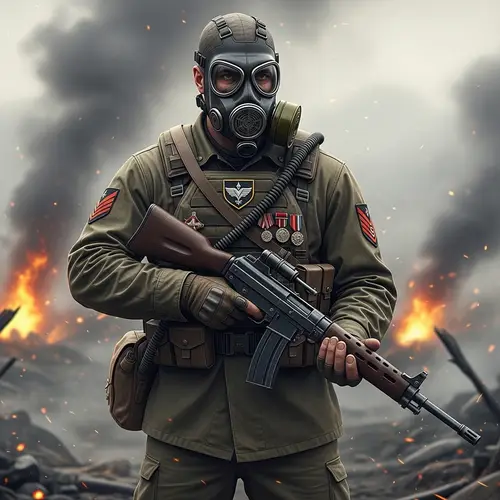 Warrior Officer - Gas Masked Hero of the Battlefield