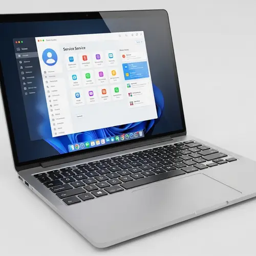 Premium Software Service Interface Displayed on Sleek Modern Laptop
