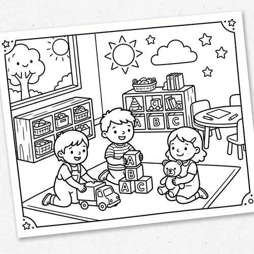 Fun Kindergarten Coloring Pages for Toddlers