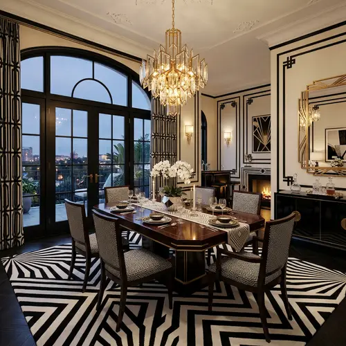 Sophisticated Art Deco Dining Room Design