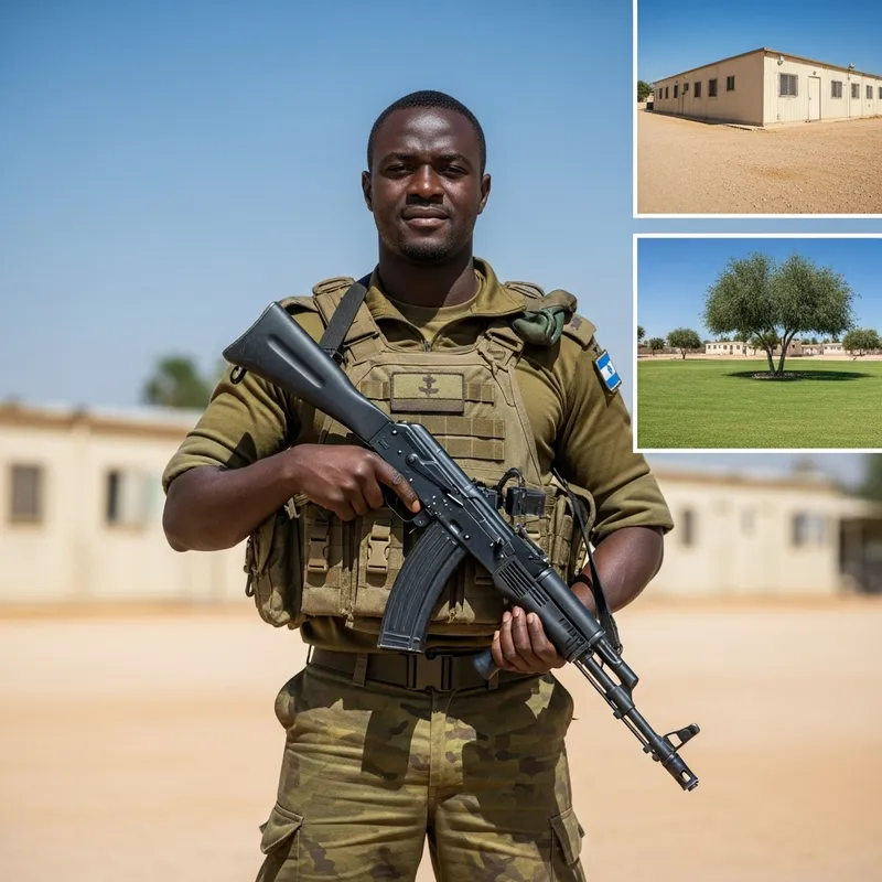 British-Nigerian Soldier in Israel with AK-47