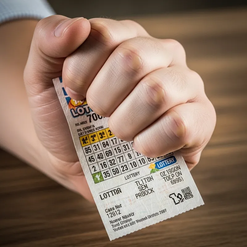 Close-Up of Hand Holding Lottery Ticket