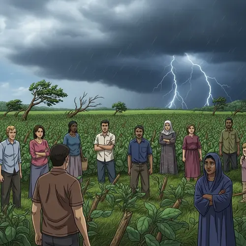 Community in Despair: Aftermath of Devastating Storm on Crops