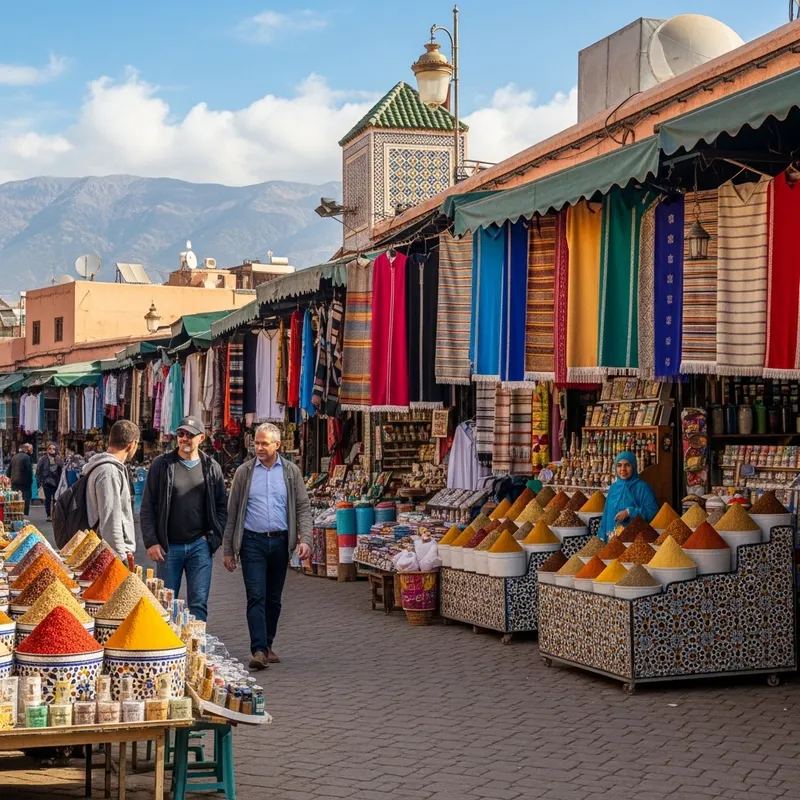 Maroc Souk Market in Marrakesh | Vibrant Textiles & Spices