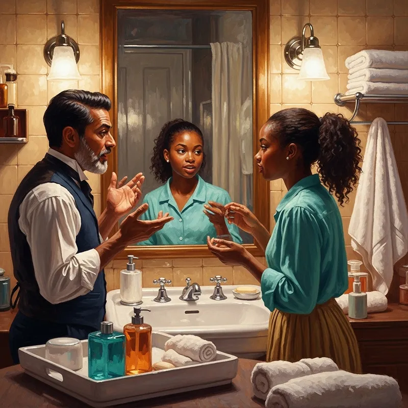 Impressionist Bathroom Encounter