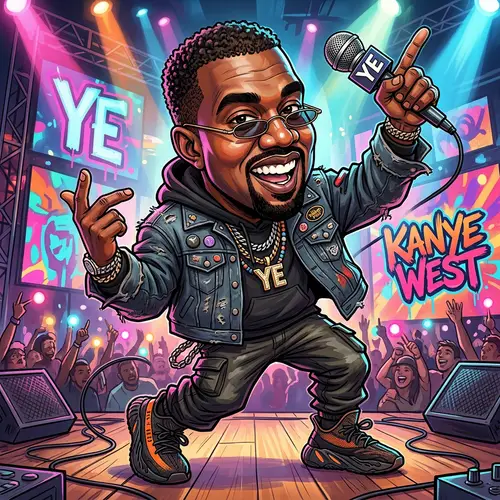 Kanye West Caricature Art