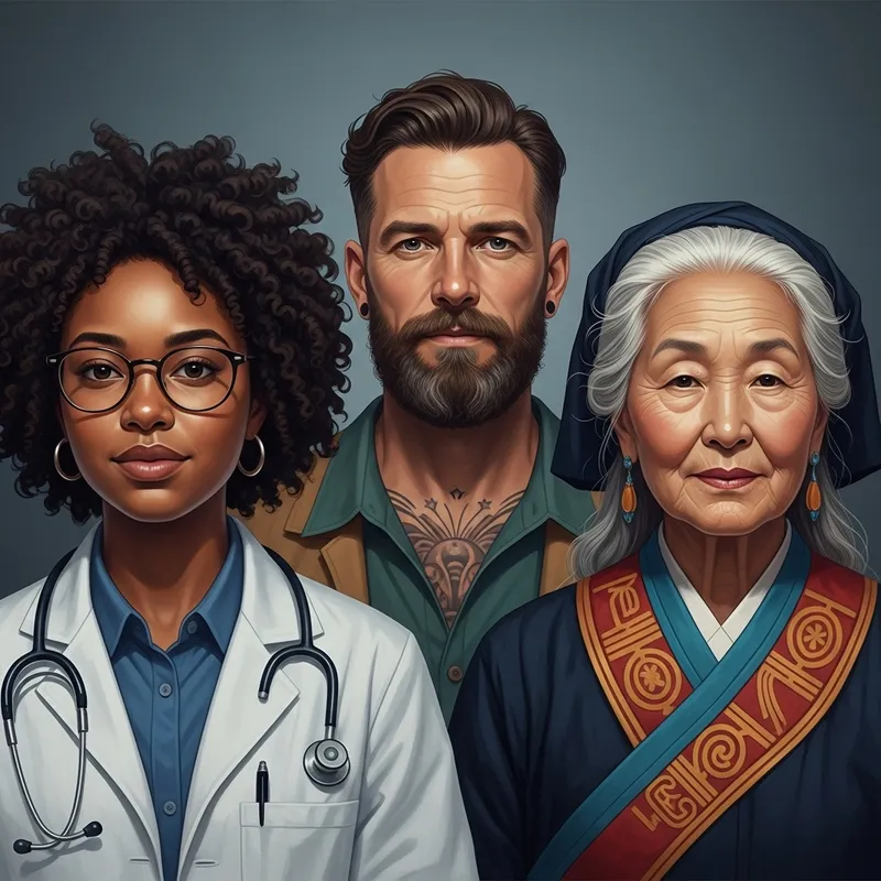 Diverse Human Portrait Painting | Cultural Unity Representation