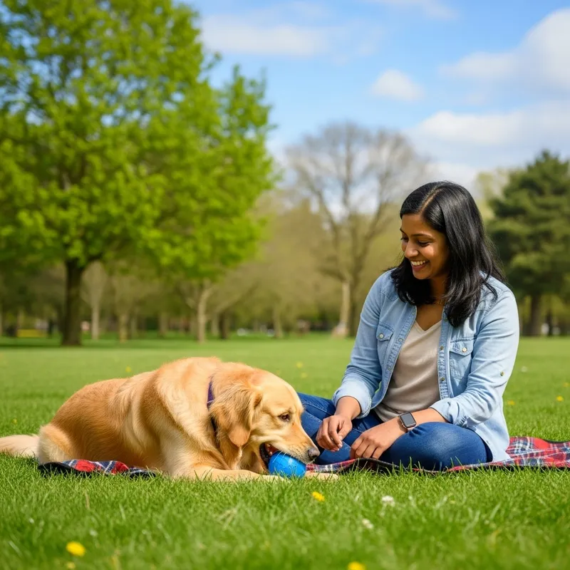 Golden Retriever Dog with a Loyal Companion