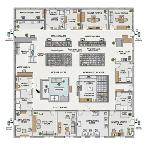 Hospital Pharmacy Floor Plan: Design, Layout, and Features
